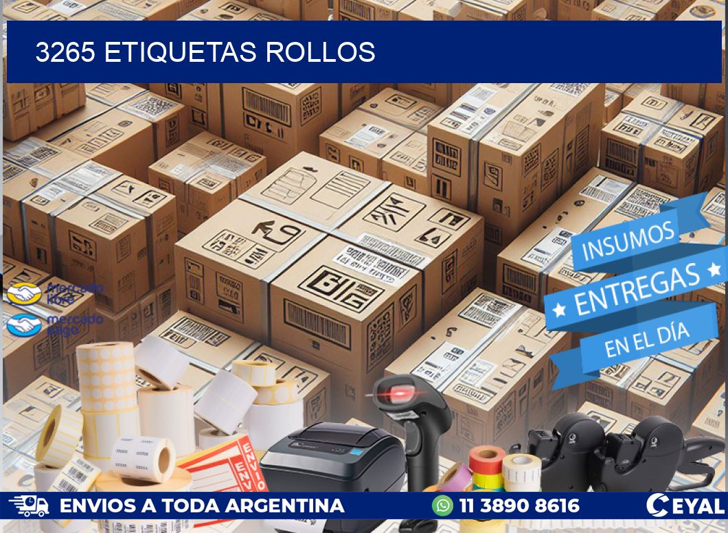 3265 etiquetas rollos