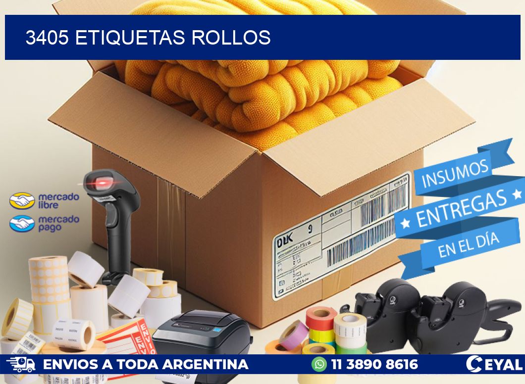 3405 etiquetas rollos