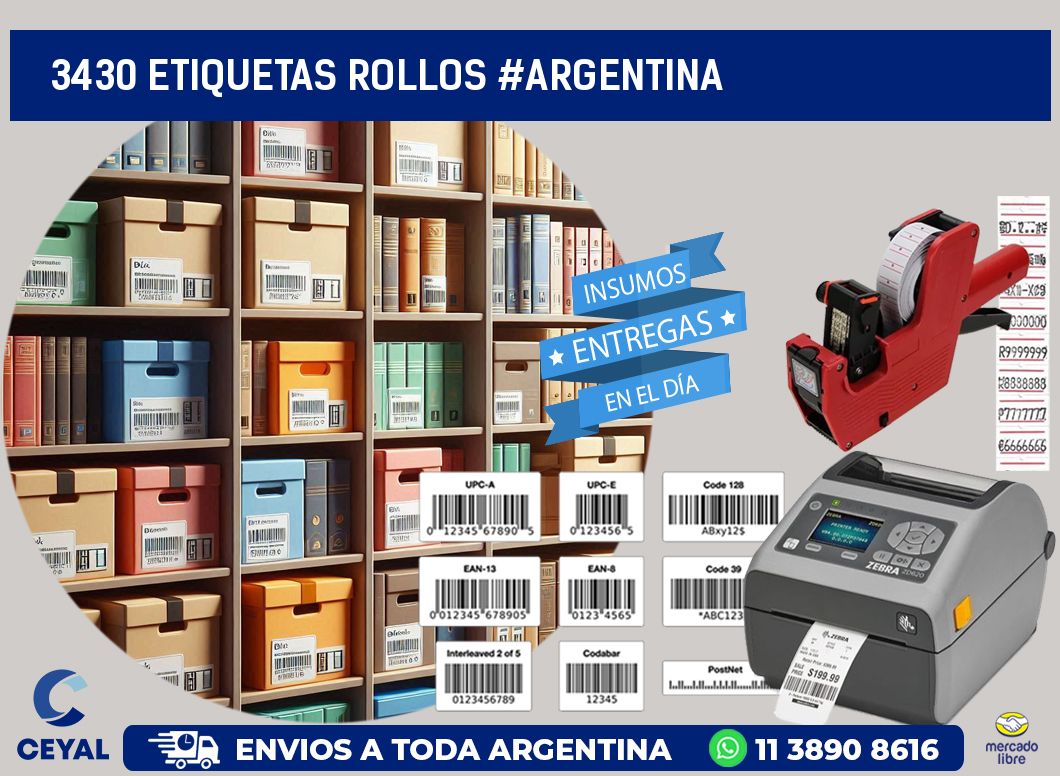 3430 etiquetas rollos #ARGENTINA