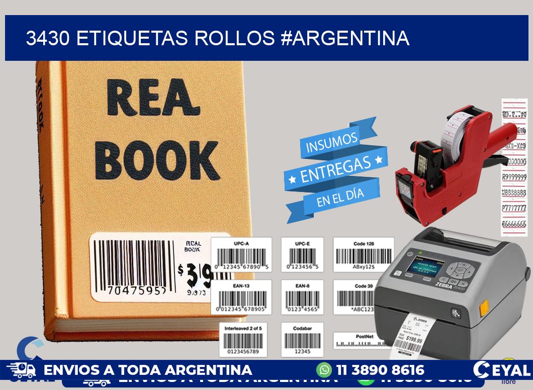 3430 etiquetas rollos #ARGENTINA