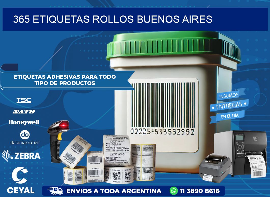 365 etiquetas rollos buenos aires