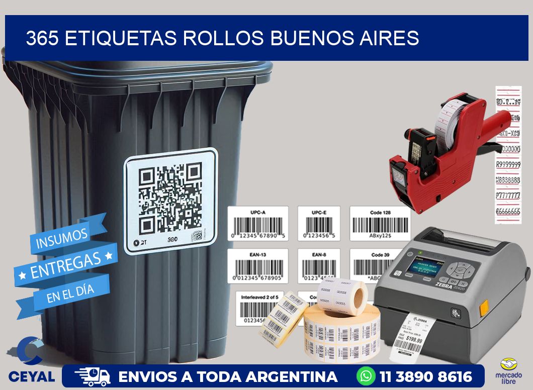 365 etiquetas rollos buenos aires