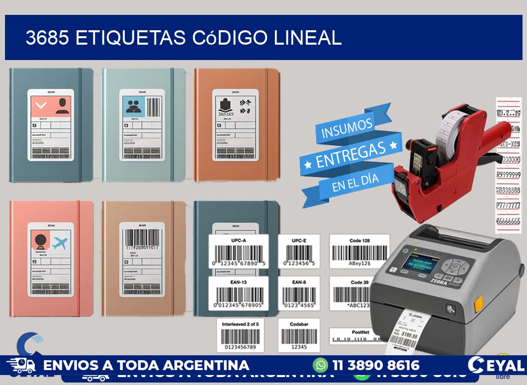 3685 Etiquetas código lineal