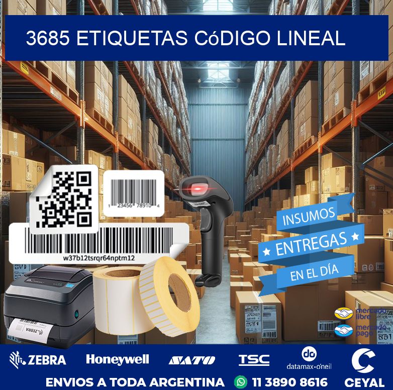 3685 Etiquetas código lineal