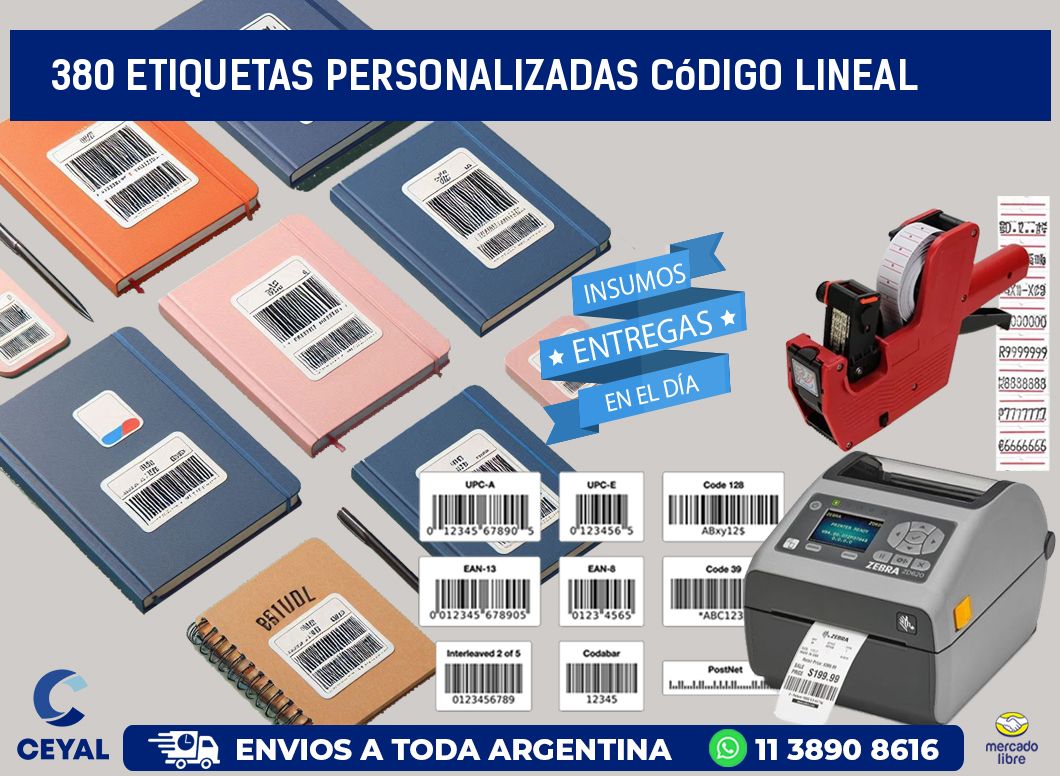 380 Etiquetas personalizadas código lineal