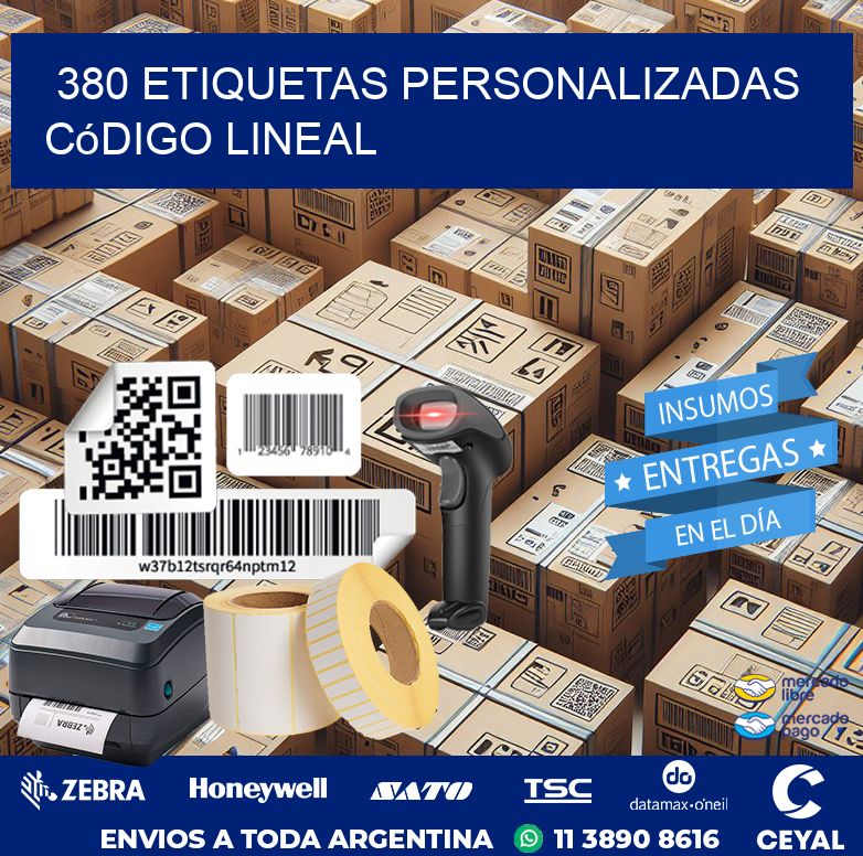 380 Etiquetas personalizadas código lineal