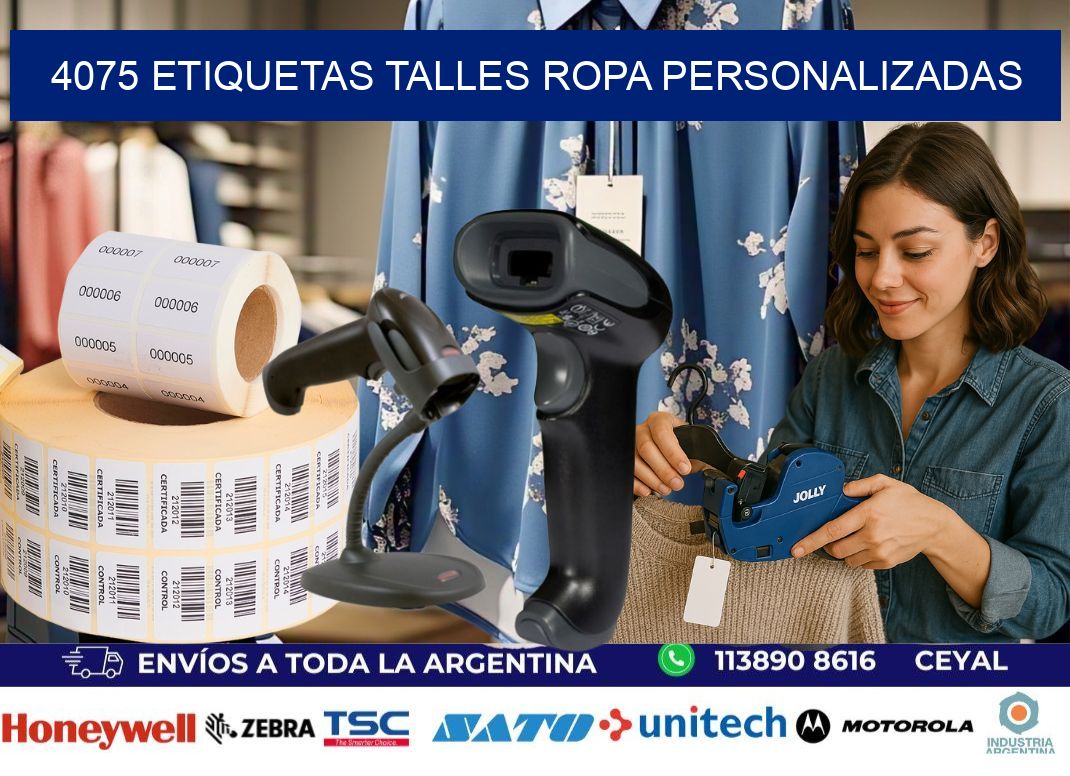 4075 ETIQUETAS TALLES ROPA PERSONALIZADAS