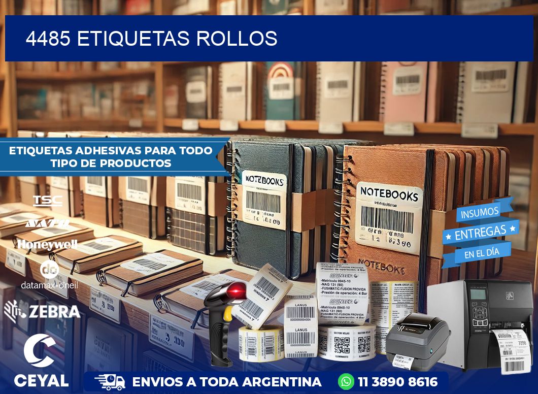 4485 etiquetas rollos