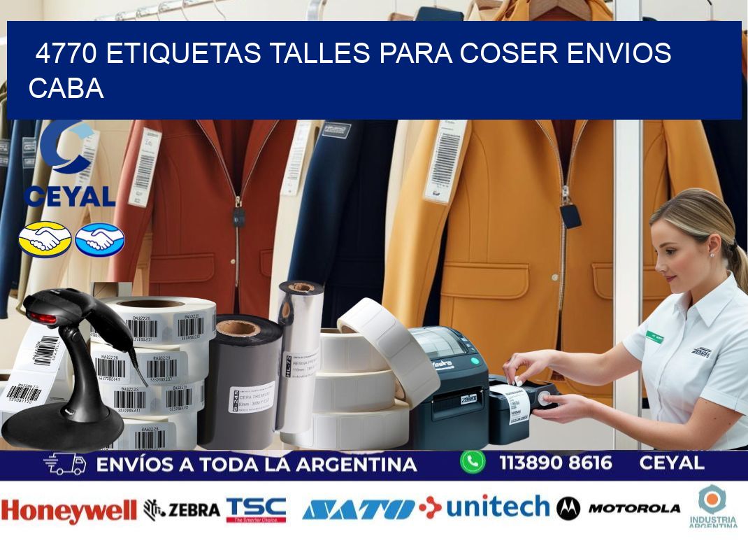 4770 ETIQUETAS TALLES PARA COSER ENVIOS CABA