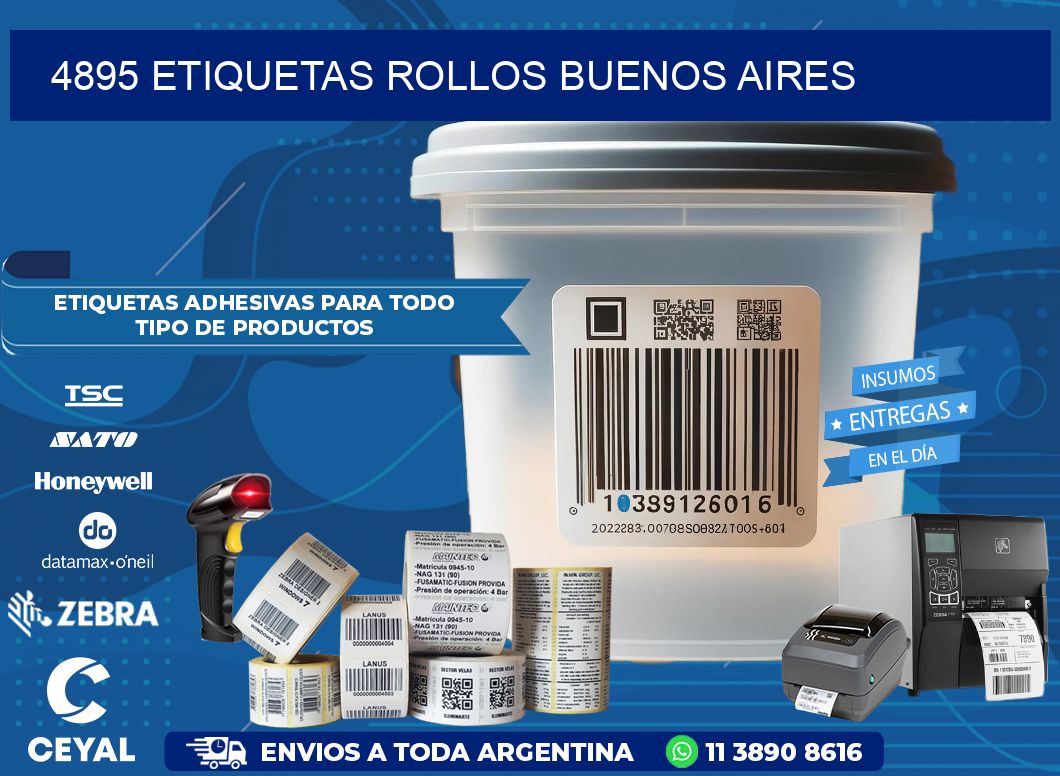 4895 etiquetas rollos buenos aires