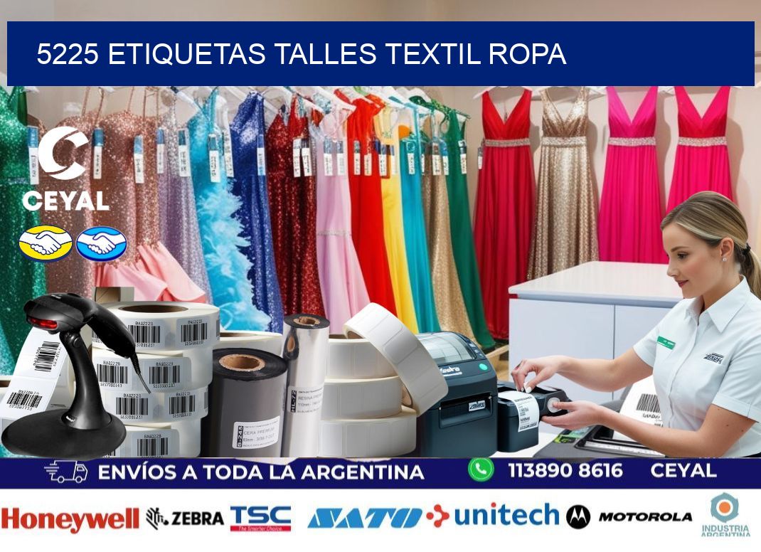5225 ETIQUETAS TALLES TEXTIL ROPA