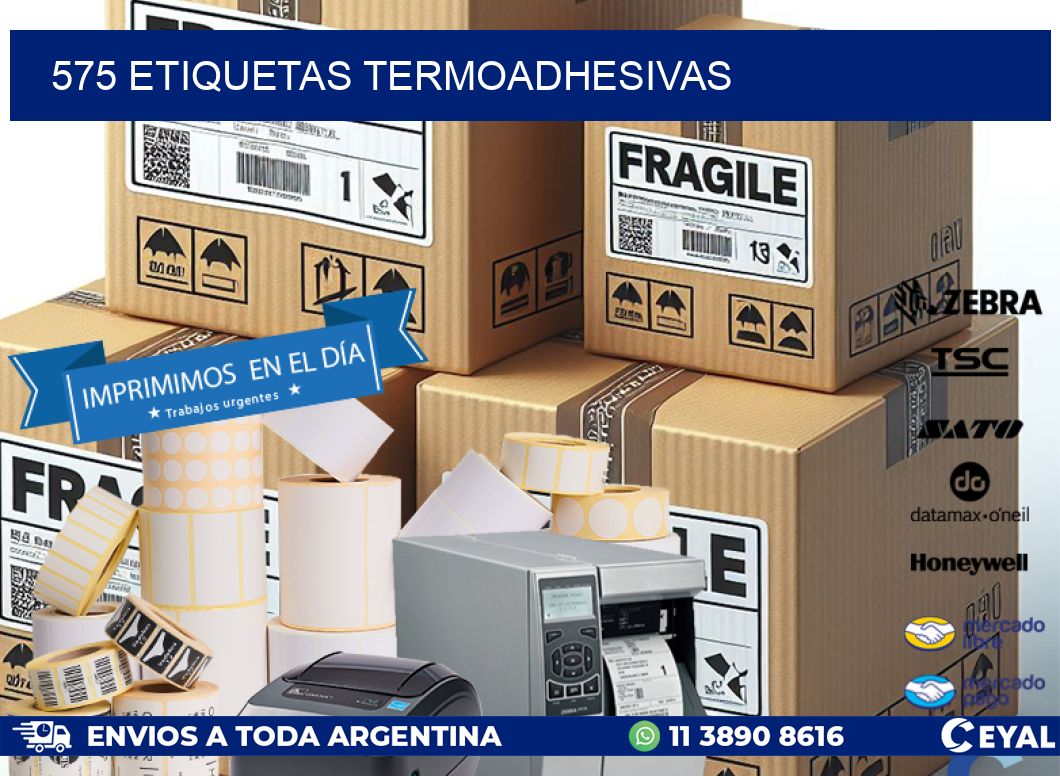575 etiquetas termoadhesivas