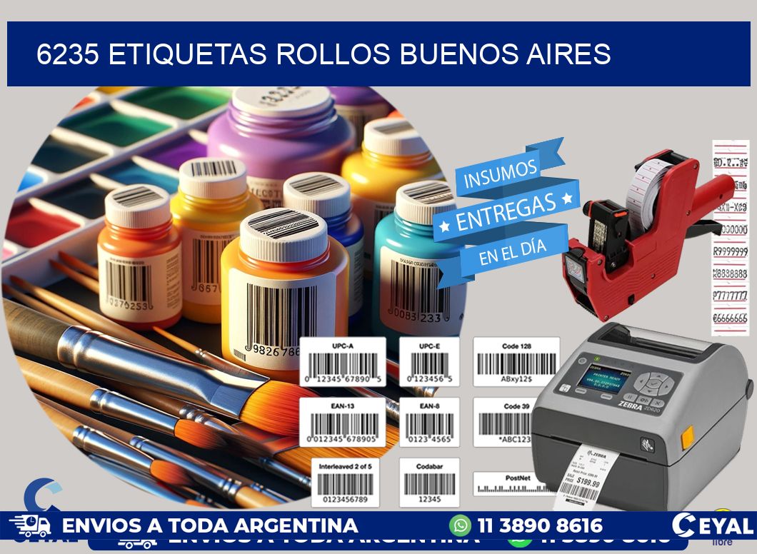 6235 etiquetas rollos buenos aires