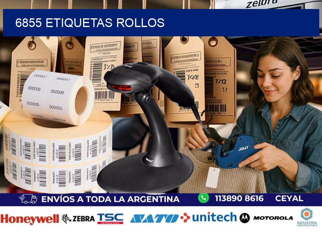 6855 etiquetas rollos