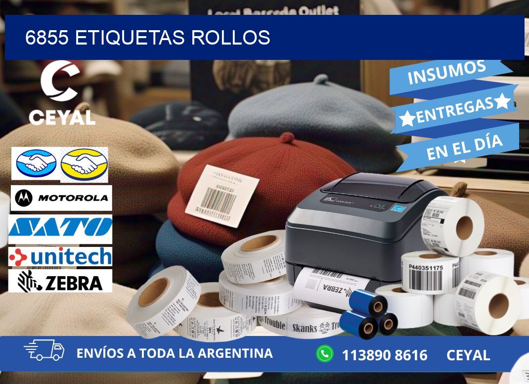 6855 etiquetas rollos