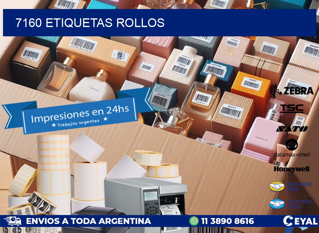 7160 etiquetas rollos