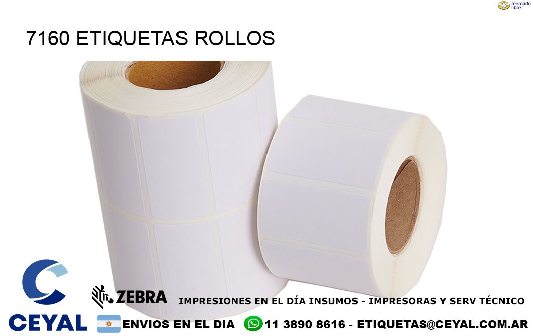7160 etiquetas rollos
