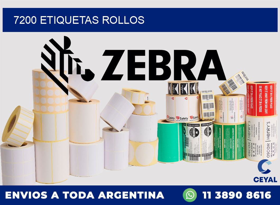 7200 etiquetas rollos