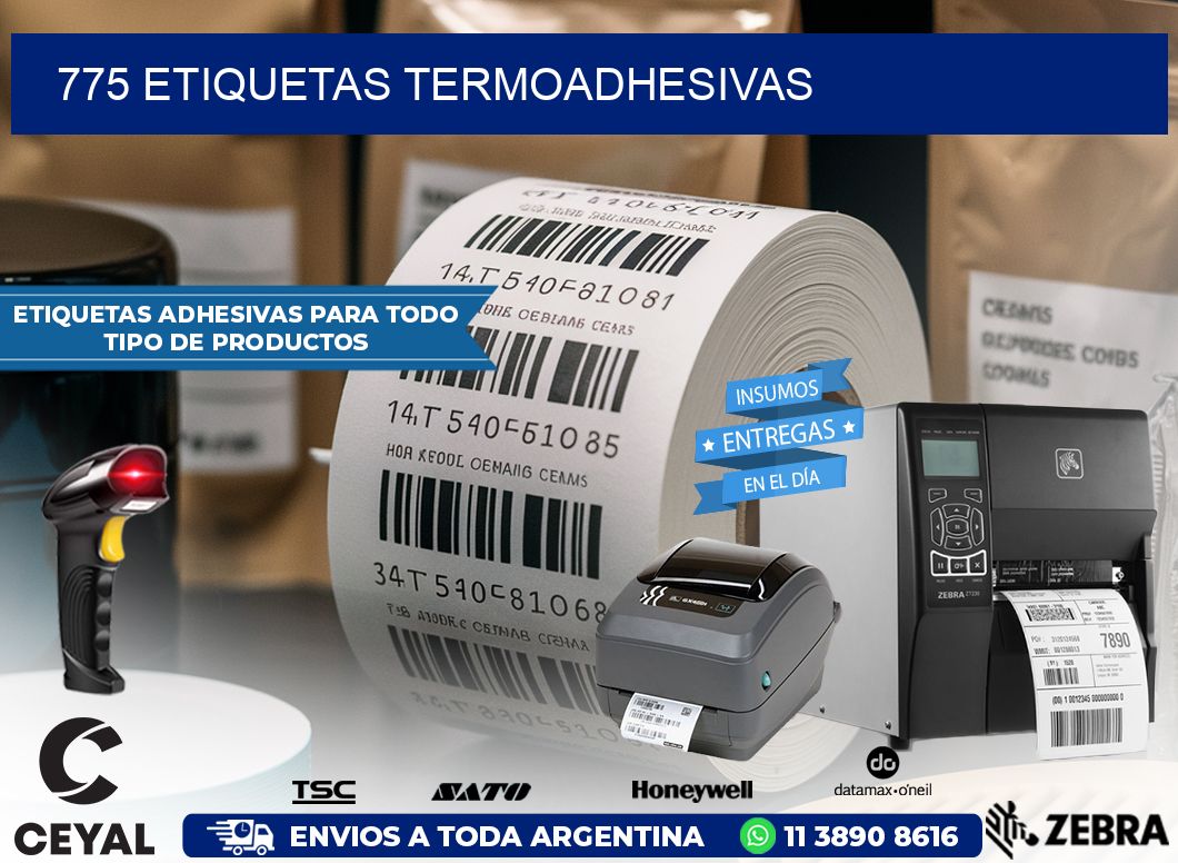 775 etiquetas termoadhesivas