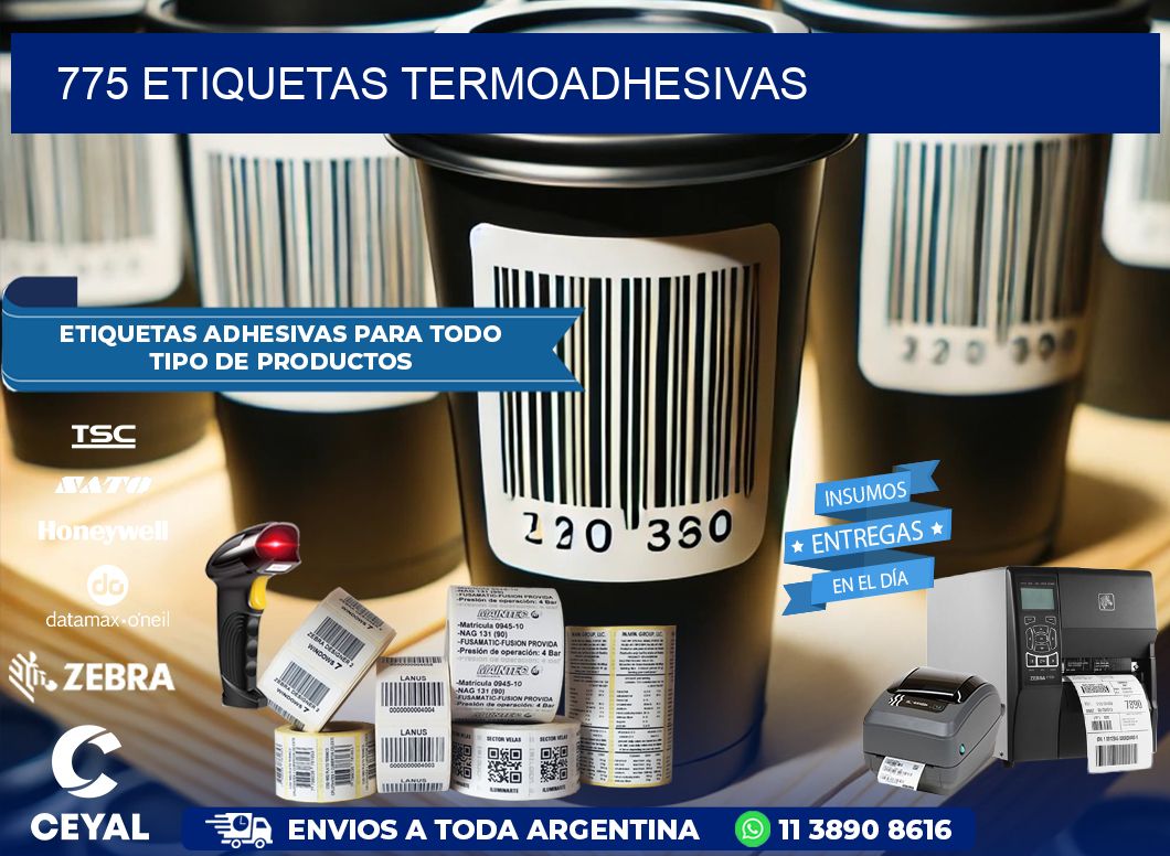775 etiquetas termoadhesivas