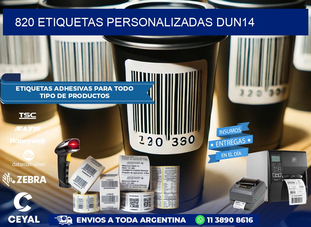 820 Etiquetas personalizadas dun14