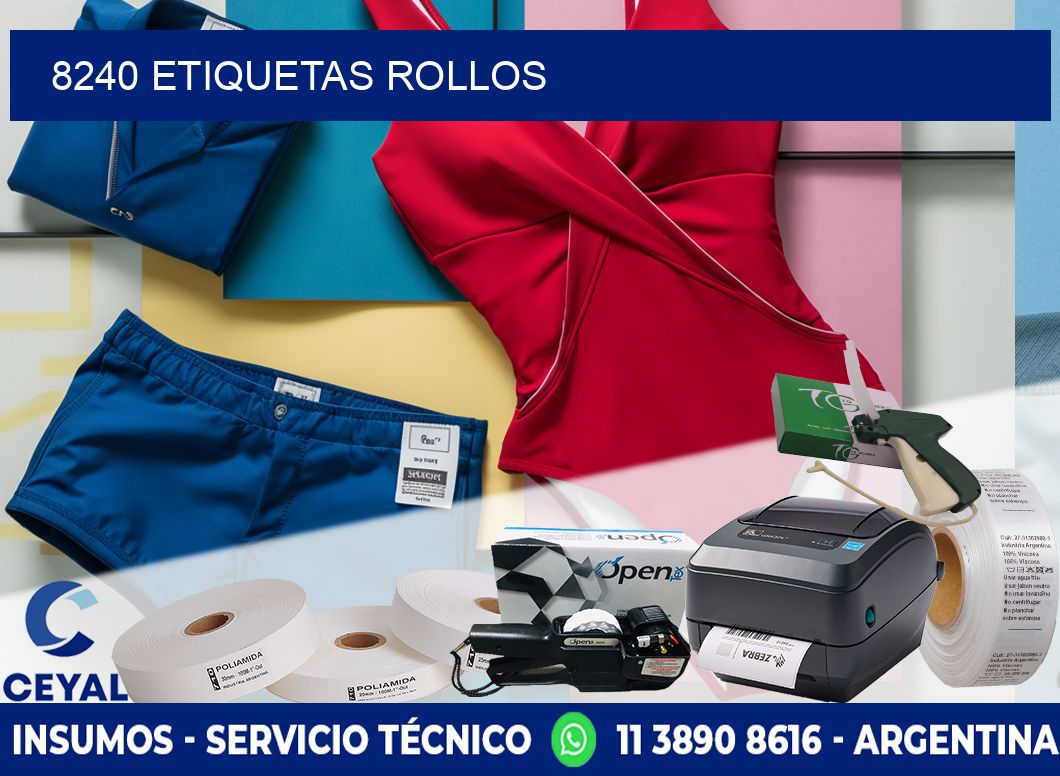 8240 etiquetas rollos