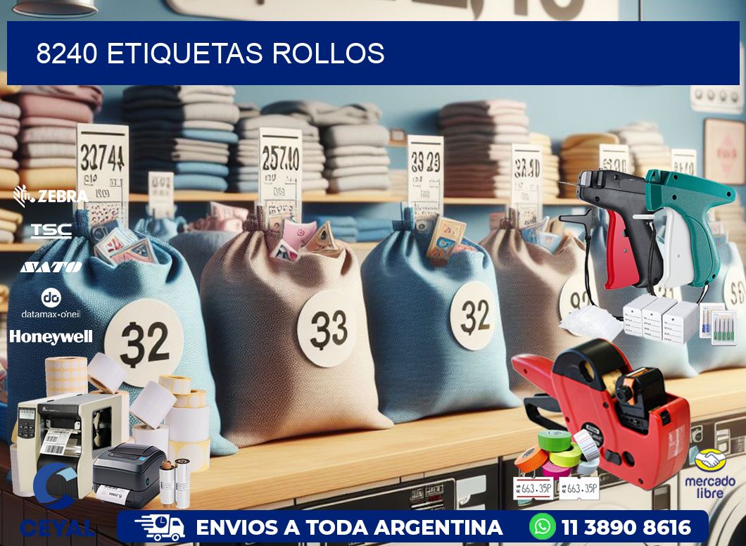 8240 etiquetas rollos