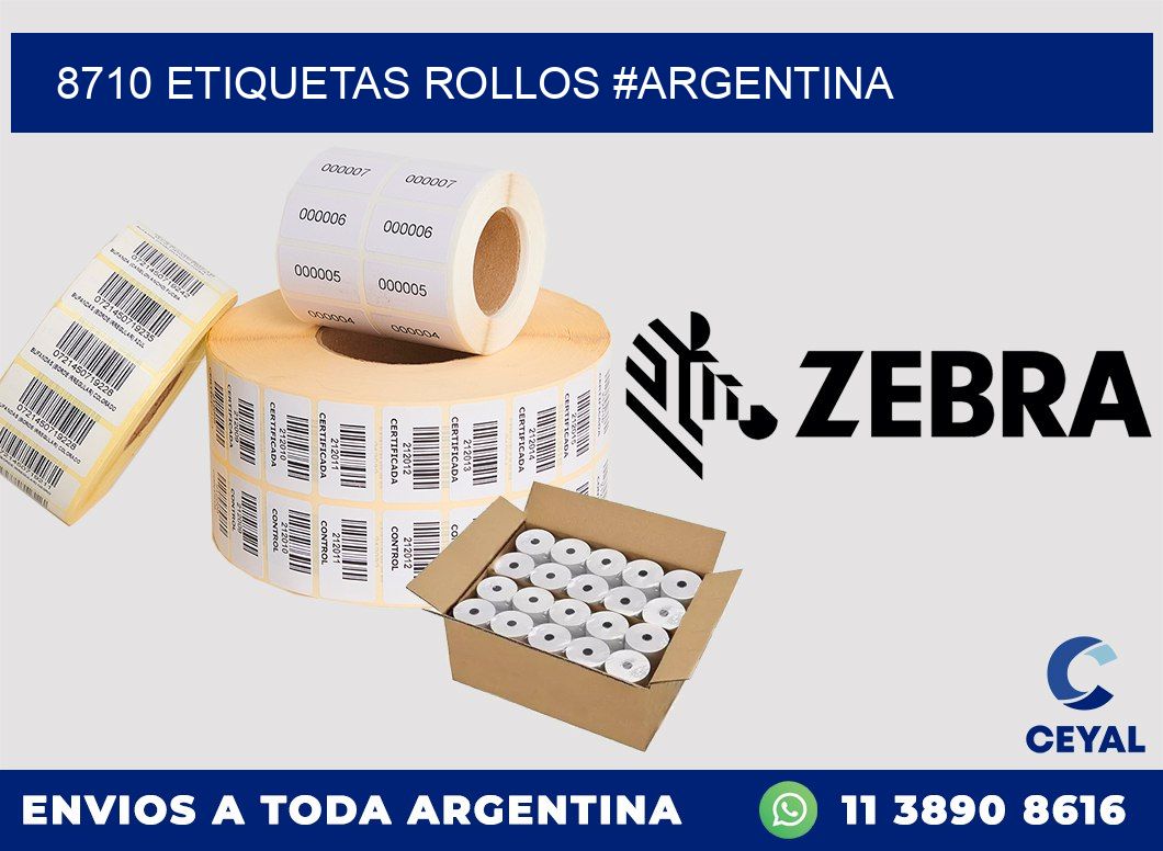 8710 etiquetas rollos #ARGENTINA