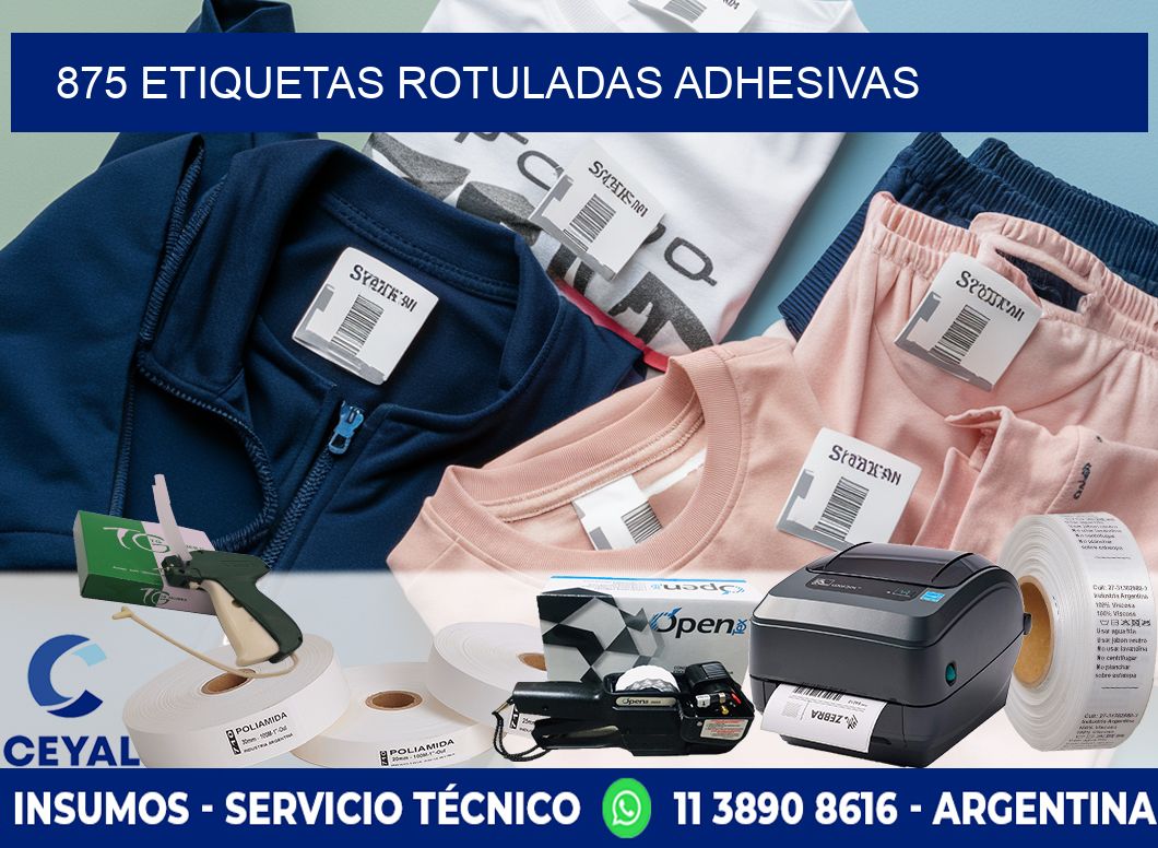 875 etiquetas rotuladas adhesivas