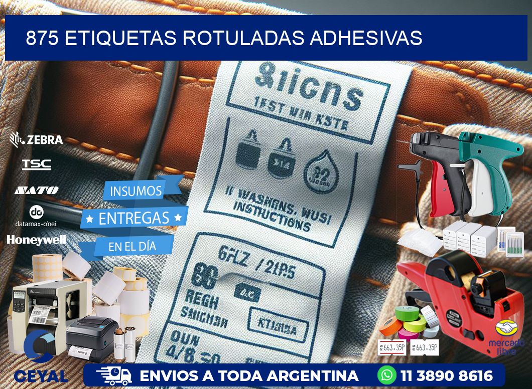 875 etiquetas rotuladas adhesivas