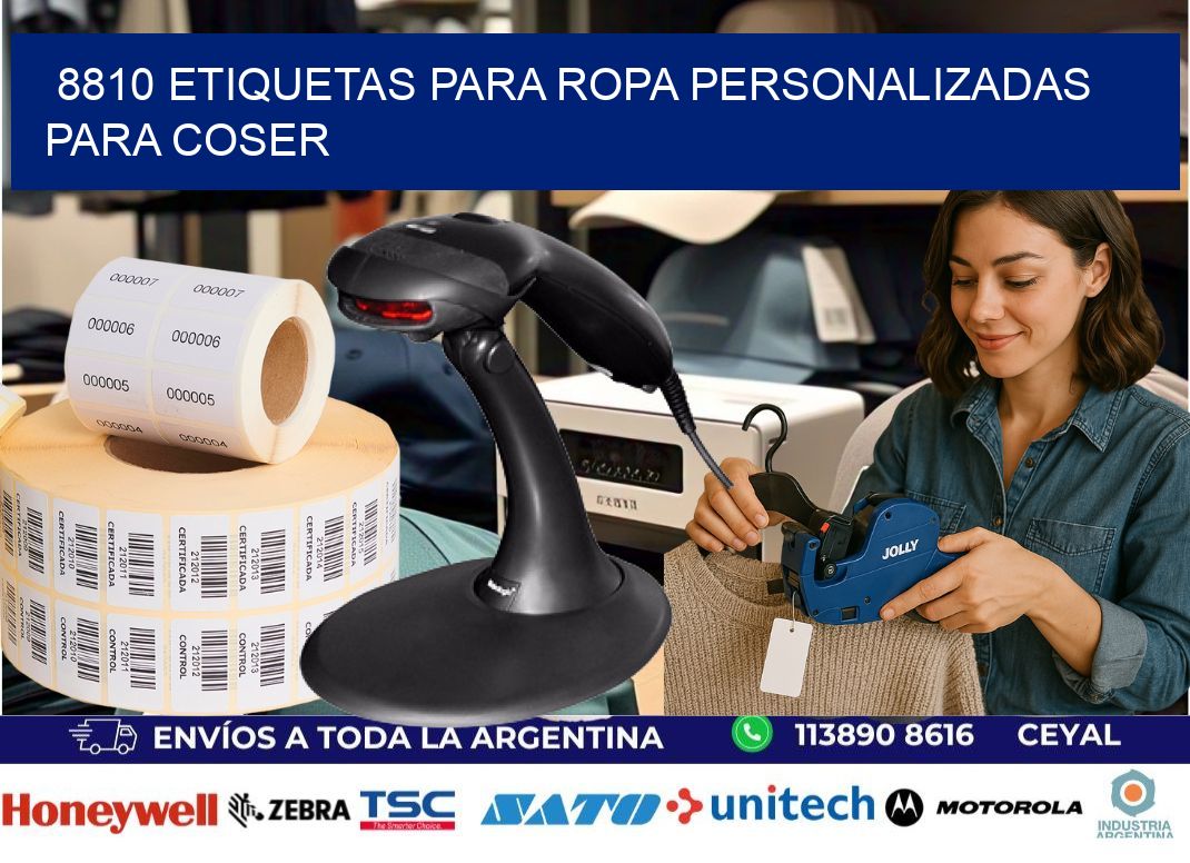 8810 Etiquetas para ropa personalizadas para coser