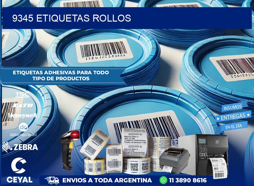 9345 Etiquetas rollos