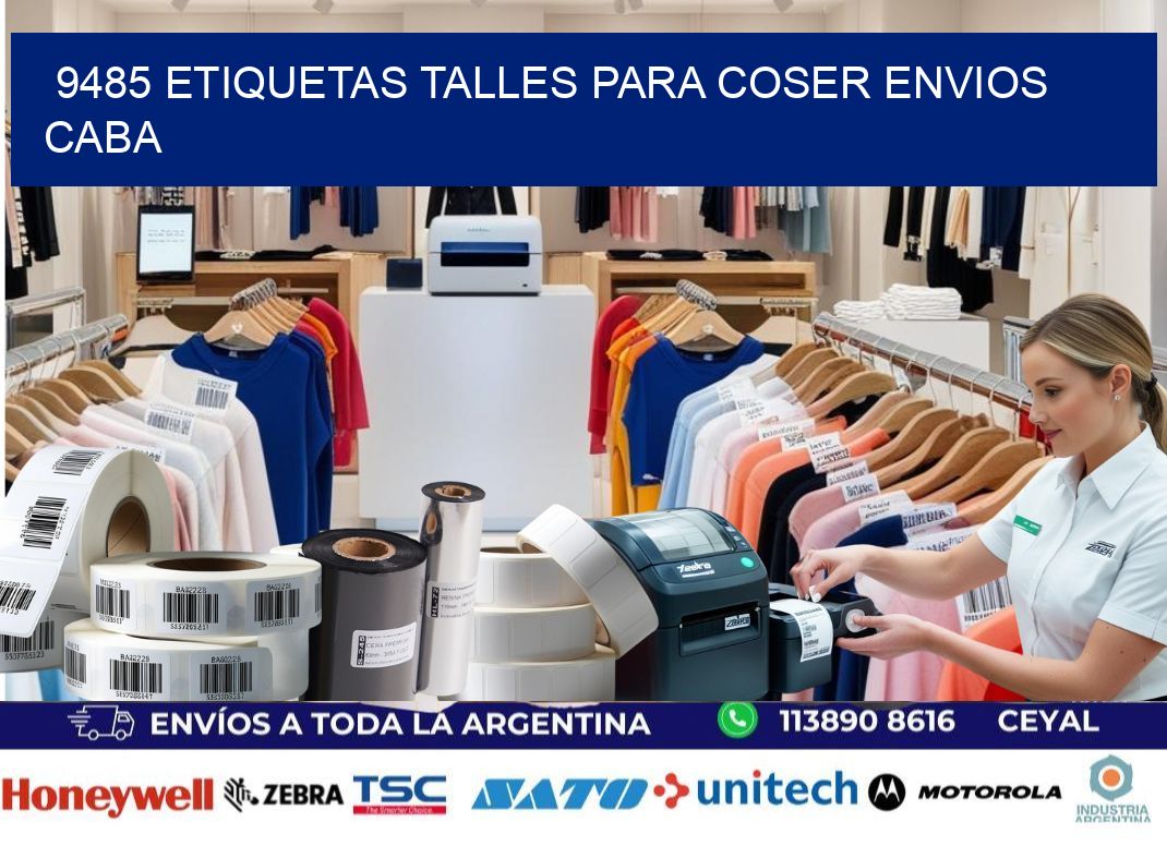 9485 ETIQUETAS TALLES PARA COSER ENVIOS CABA