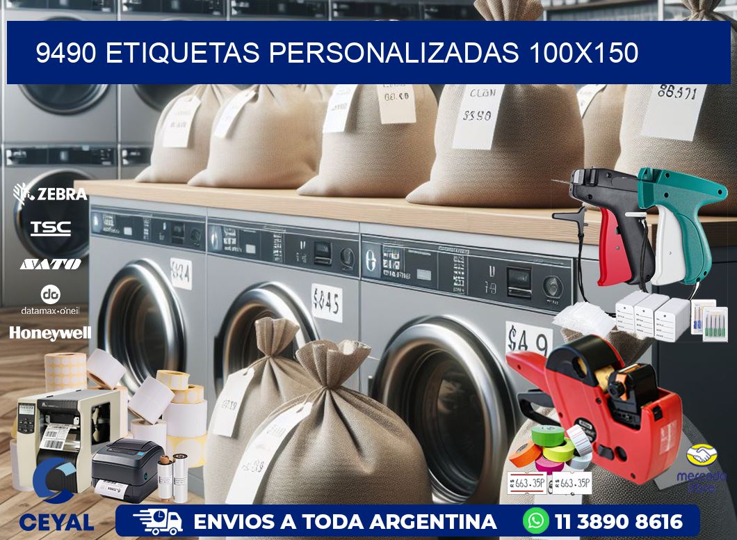 9490 Etiquetas personalizadas 100x150