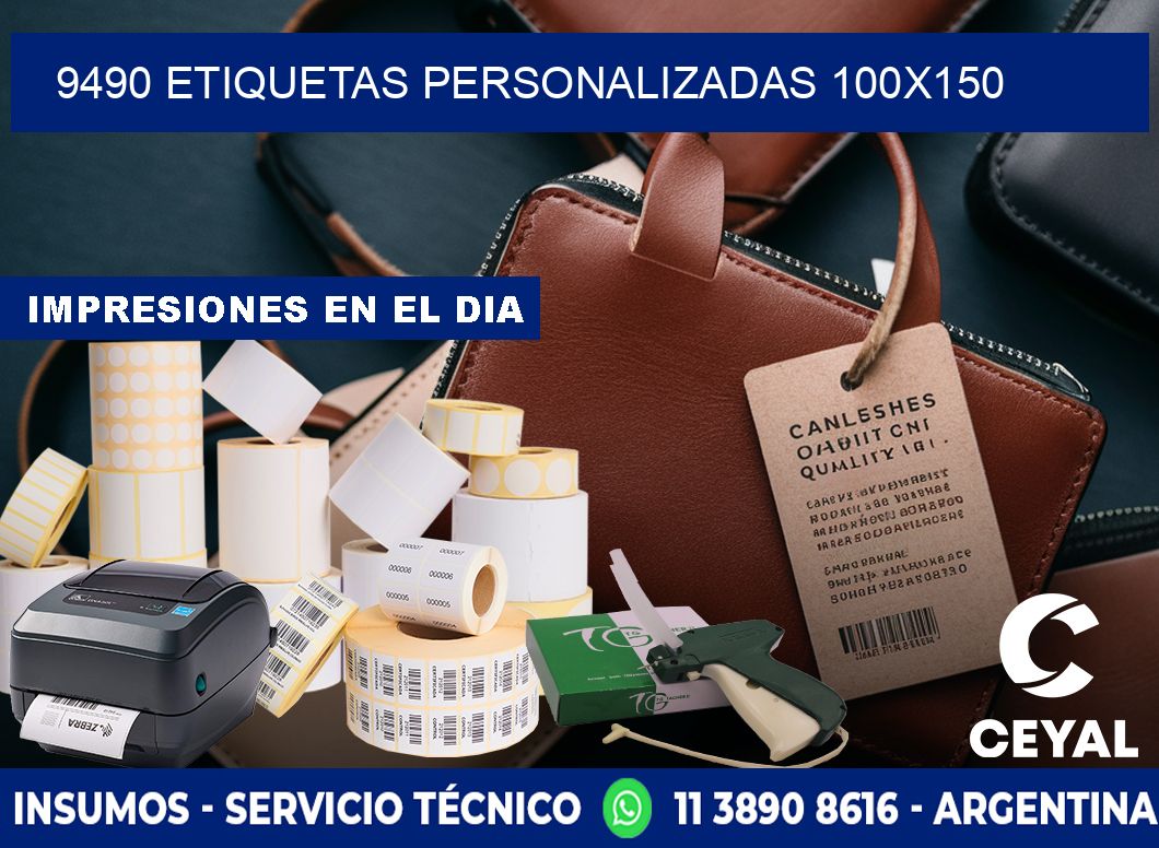 9490 Etiquetas personalizadas 100x150