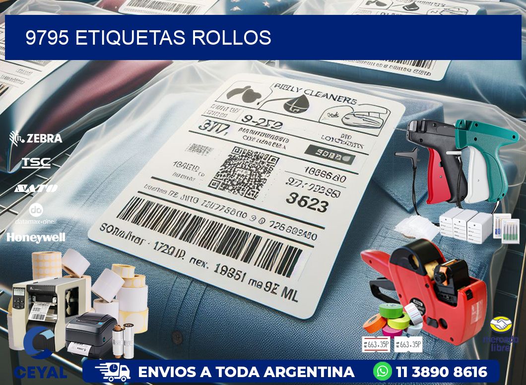 9795 etiquetas rollos