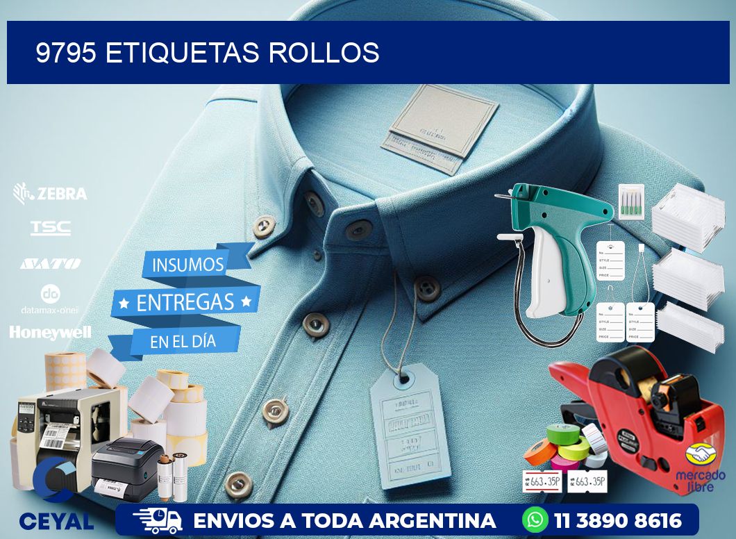 9795 etiquetas rollos