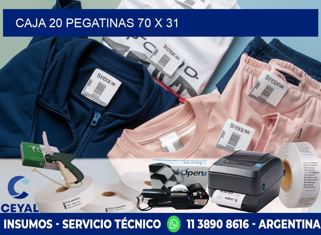CAJA 20 PEGATINAS 70 x 31