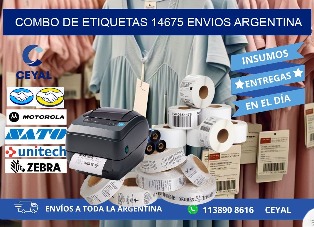 Combo de etiquetas 14675 ENVIOS ARGENTINA