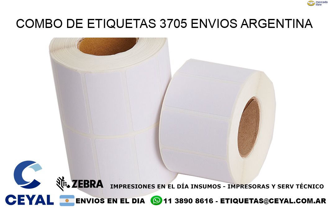 Combo de etiquetas 3705 ENVIOS ARGENTINA
