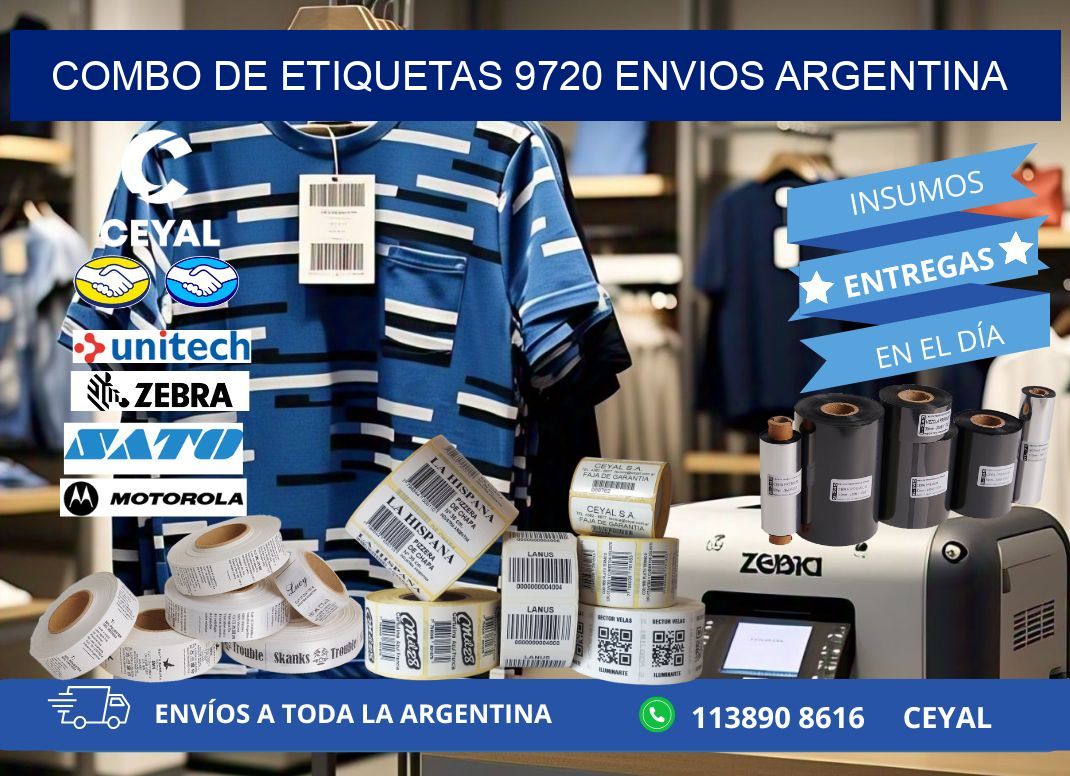 Combo de etiquetas 9720 ENVIOS ARGENTINA
