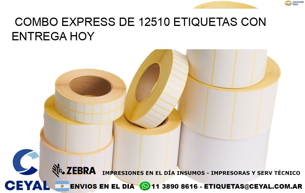 Combo express de 12510 etiquetas con entrega hoy