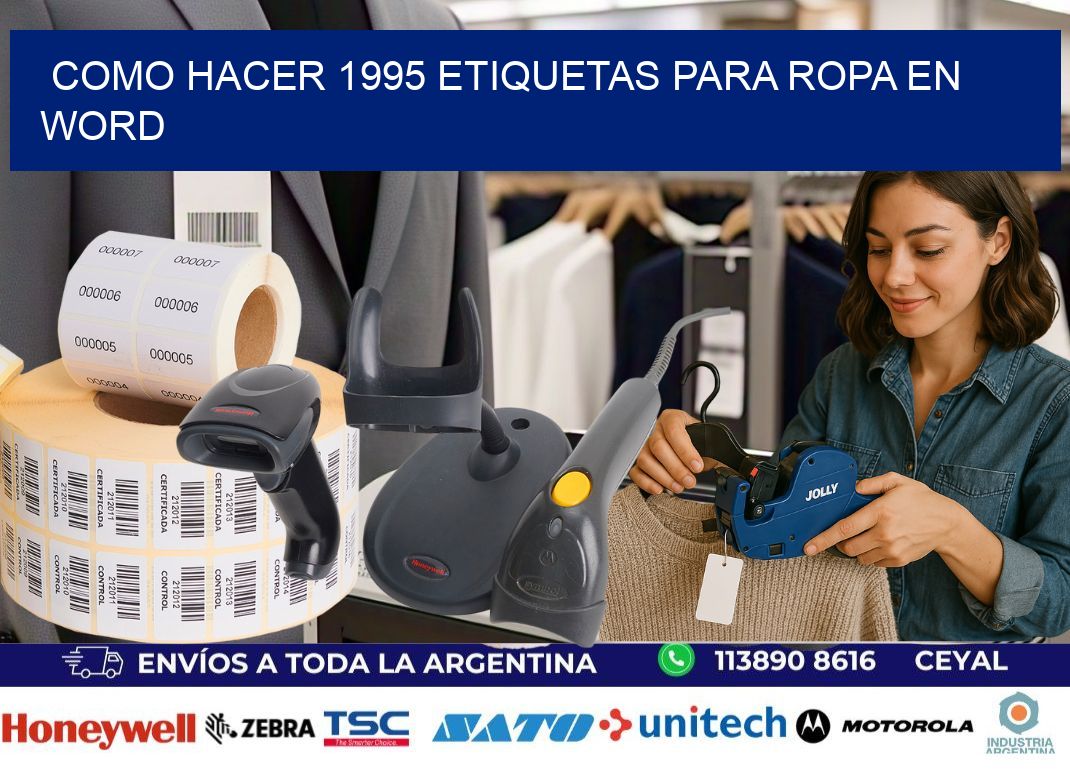Como hacer 1995 etiquetas para ropa en Word