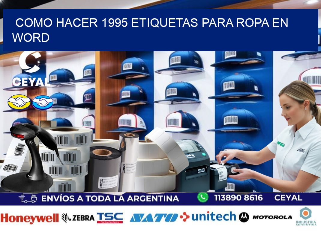 Como hacer 1995 etiquetas para ropa en Word