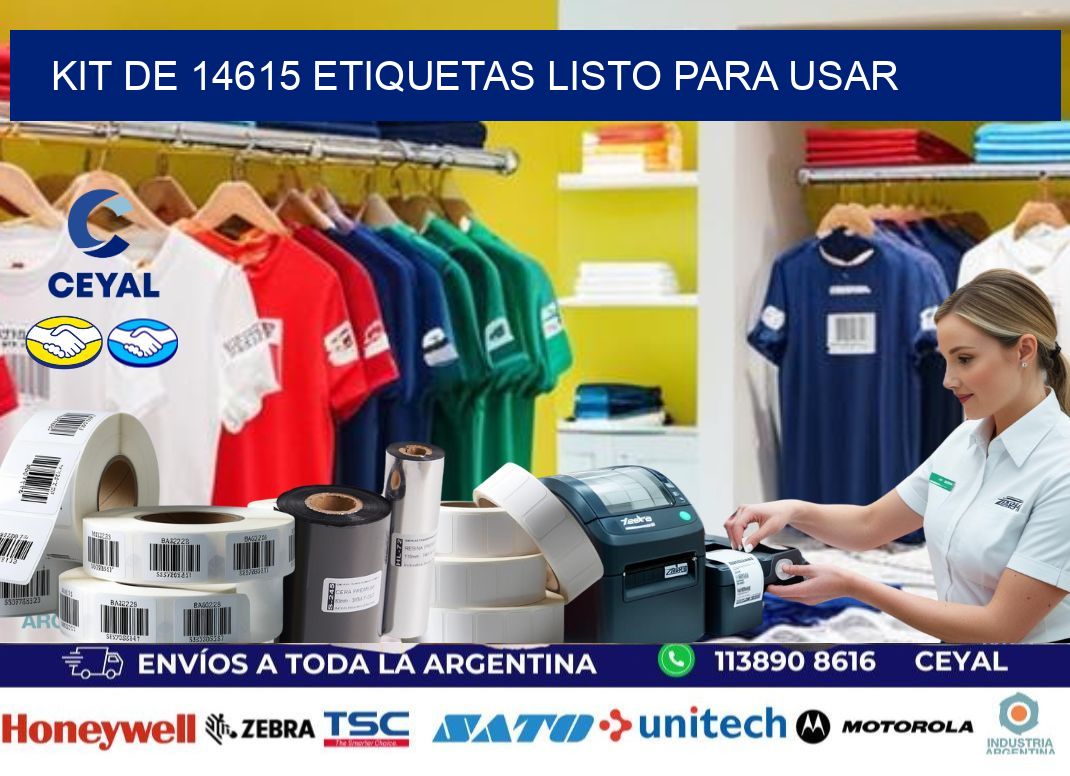 Kit de 14615 etiquetas listo para usar