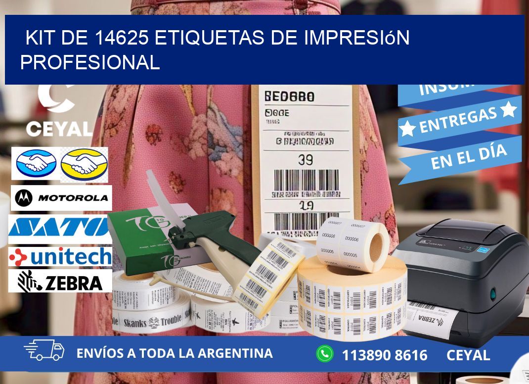 Kit de 14625 etiquetas de impresión profesional