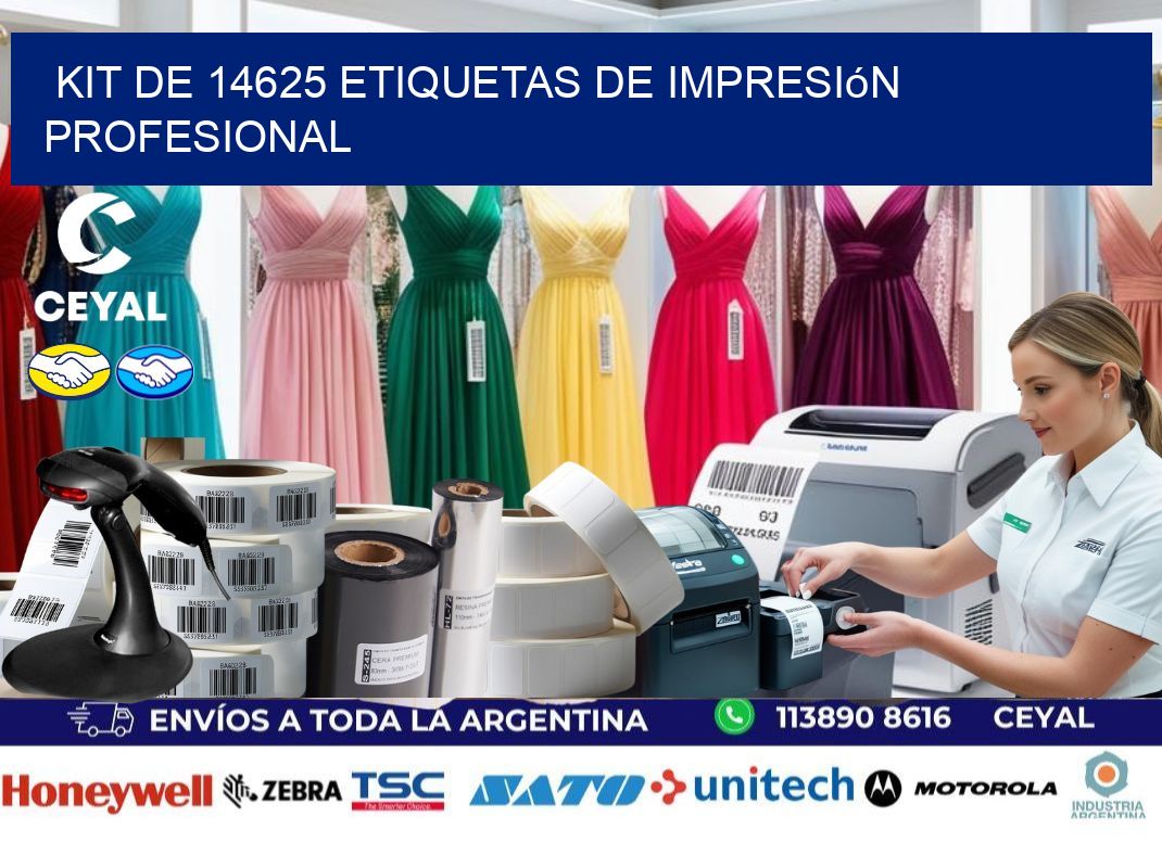 Kit de 14625 etiquetas de impresión profesional