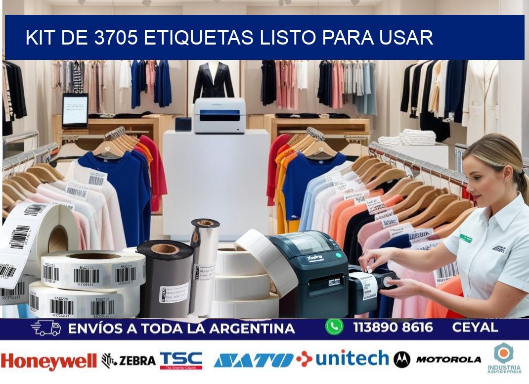 Kit de 3705 etiquetas listo para usar