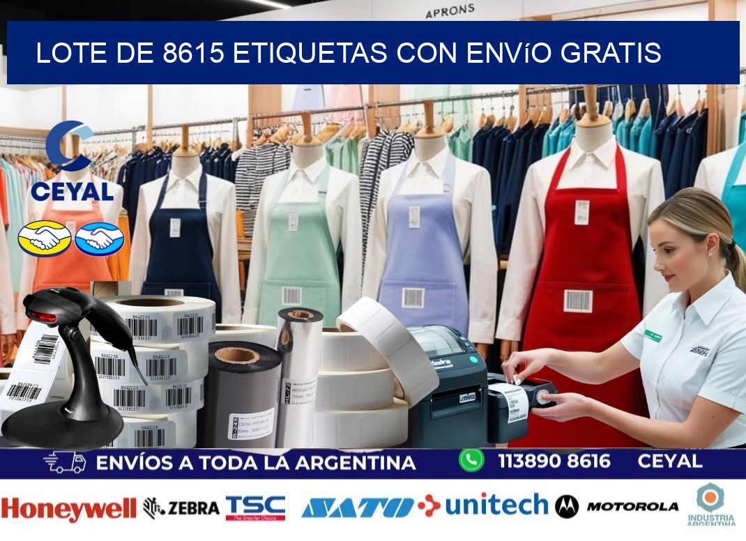 Lote de 8615 etiquetas con envío gratis