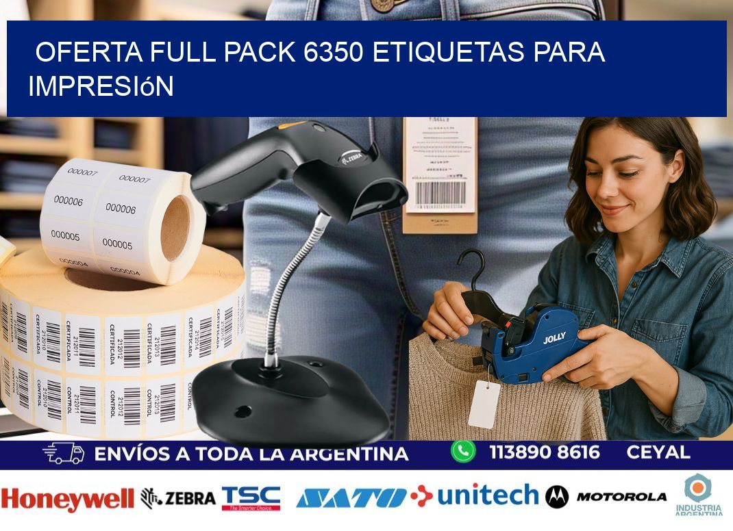 Oferta full pack 6350 etiquetas para impresión